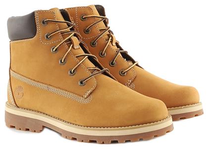 Timberland Ανατομικά Δερμάτινα Παιδικά Αρβυλάκια με Φερμουάρ Καφέ