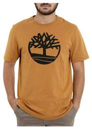 Timberland Brand Tree Ανδρικό T-shirt Κοντομάνικο Mustard