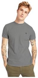 Timberland Dun River Crew Ανδρικό T-shirt Κοντομάνικο Γκρι