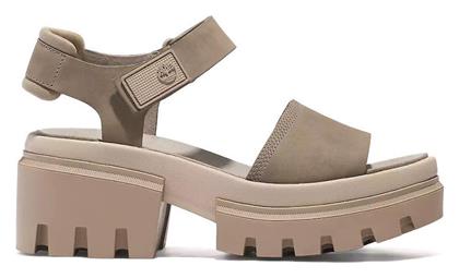 Timberland Everleigh Δερμάτινα Γυναικεία Σανδάλια σε Χρώμα