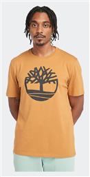 Timberland River Tree Ανδρικό T-shirt Κοντομάνικο Πορτοκαλί