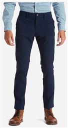 Timberland Stretch Twill Ανδρικό Παντελόνι Chino Ελαστικό σε Slim Εφαρμογή Navy Μπλε