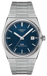 Tissot PRX Powermatic 80 Ρολόι Μπαταρίας με Ασημί Μεταλλικό Μπρασελέ