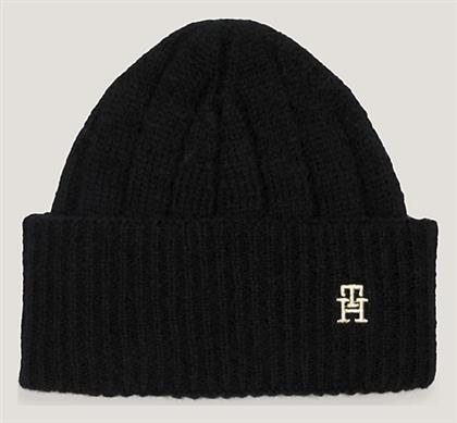Tommy Hilfiger Beanie Γυναικείος Σκούφος Πλεκτός σε Μαύρο χρώμα