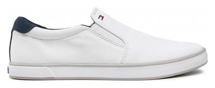 Tommy Hilfiger Harlow 2D Iconic Πάνινα Ανδρικά Slip-On Λευκά