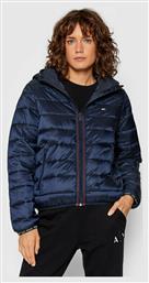 Tommy Hilfiger Κοντό Γυναικείο Puffer Μπουφάν για Χειμώνα Twilight Navy