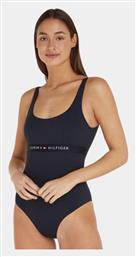 Tommy Hilfiger Ολόσωμο Μαγιό με Ανοιχτή Πλάτη Navy Μπλε