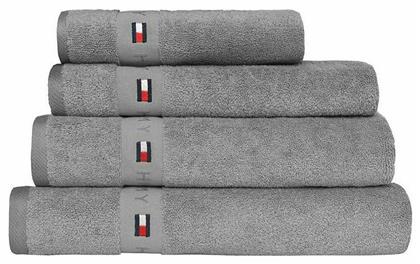 Tommy Hilfiger Πετσέτα Σώματος Legend 70x140εκ. Steel Βάρους 540gr/m²