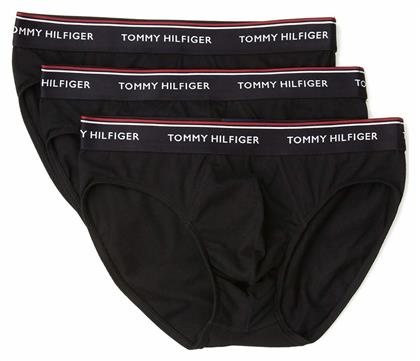 Tommy Hilfiger Premuim Essentials Ανδρικά Σλιπ Μαύρα Μονόχρωμα 3Pack