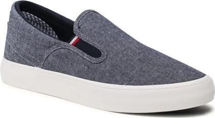 Tommy Hilfiger Th Ανδρικά Μποτάκια Μπλε