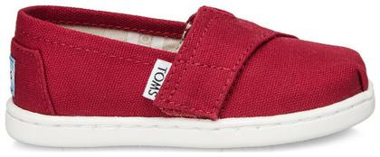 Toms Παιδικές Εσπαντρίγιες με Σκρατς Κόκκινες Tiny Alpargata Canvas από το SerafinoShoes