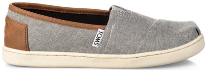 Toms Παιδικές Εσπαντρίγιες Slip-On Γκρι Alpargata Classic Youth από το Tsakiris Mallas