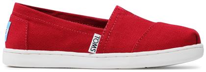 Toms Παιδικές Εσπαντρίγιες Slip-On Κόκκινες Alpargata από το SerafinoShoes