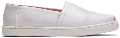 Toms Παιδικές Εσπαντρίγιες Slip-On Λευκές Alpargata Shimmer