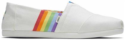 Toms Unity Rainbow Ανδρικές Εσπαντρίγιες σε Λευκό Χρώμα
