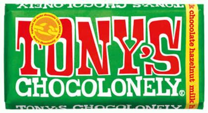 Tony's Chocolonely Σοκολάτα Γάλακτος Φουντούκι 180gr