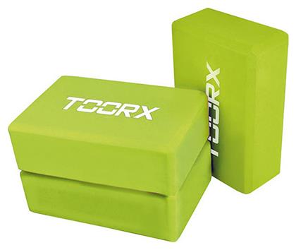 Toorx AHF-025 Yoga Τουβλάκι Πράσινο 23x15x7.5cm με Διάμετρο 7.5cm