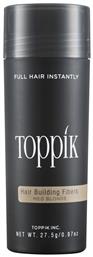 Toppik Ίνες Κάλυψης Αραίωσης Μαλλιών με Κερατίνη Hair Building Fibers Economy Medium Blonde 27.5gr
