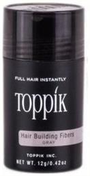 Toppik Ίνες Κάλυψης Αραίωσης Μαλλιών με Κερατίνη Hair Building Fibers Regular Gray 12gr