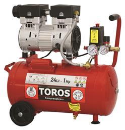 Toros Oil Free SILENT Κομπρεσέρ Αέρος 1hp / 24lt