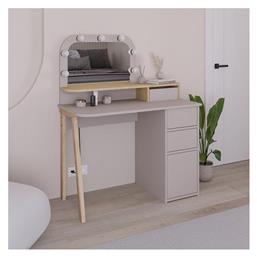 Τουαλέτα Κρεβατοκάμαρας Avien Ξύλινη Ανοιχτή Μόκα - Φυσικό Οξιάς με Καθρέπτη 105x51.1x131εκ.