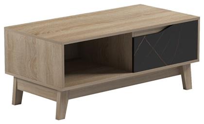 Τραπεζάκι Σαλονιού 90x45x38.5cm Μαύρο Μάρμαρο-sonoma