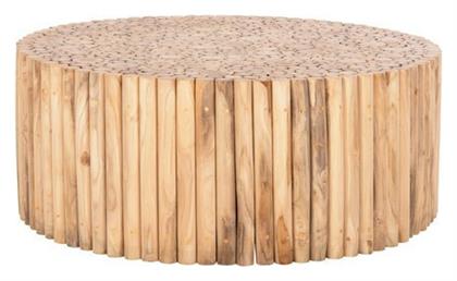 Τραπεζάκι Σαλονιού Cooter Μ100xΠ100xΥ40εκ. Κλαδια Teak-φυσικο