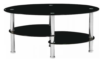 Τραπεζάκι Σαλονιού Milan 90x55x40cm Μαύρο