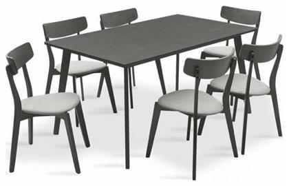 Τραπεζαρία Benson / Toto με 6 Καρέκλες 150x90εκ. Rustic Grey