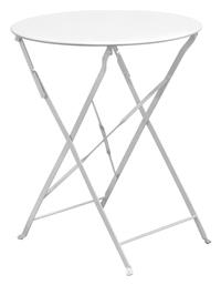 Τραπέζι Καφενείου Pantone Πτυσσόμενο 60x60x70εκ. Άσπρο