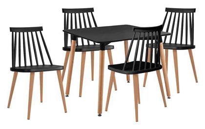 Τραπέζι Κουζίνας Lavida-art με 3 Καρέκλες 80x80εκ.