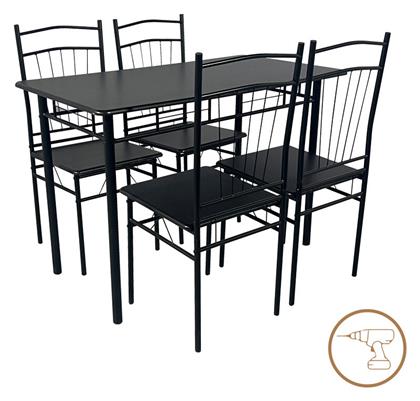 Τραπέζι Κουζίνας Roza με 4 Καρέκλες 110x60εκ.