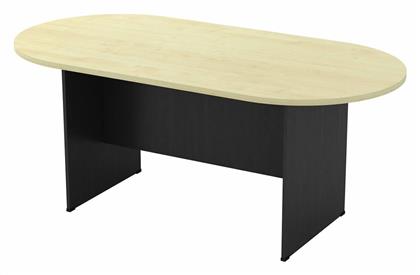 Τραπέζι Συνεδριάσεων Oval 180x90x75εκ. Γκρι Σκούρο