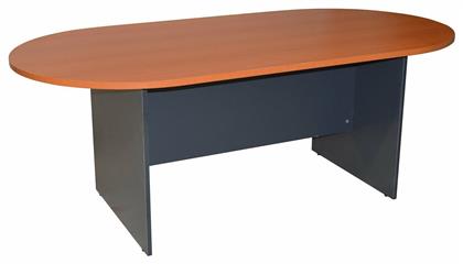 Τραπέζι Συνεδριάσεων Sienna 200x100x75εκ. Γκρι / Κερασί