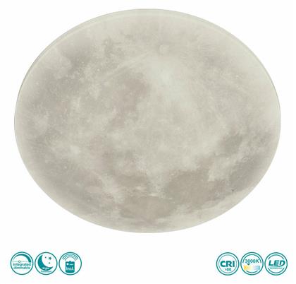 Trio Lighting Lunar Γυάλινη Πλαφονιέρα Οροφής Λευκή