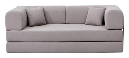 Τριθέσιος Καναπές Κρεβάτι Υφασμάτινος 200x100x75εκ. Ανοιχτό Γκρι