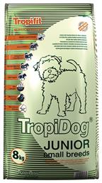 TropiDog Super Premium Junior Small 8kg Ξηρά Τροφή για Κουτάβια Μικρόσωμων Φυλών με Αρνί και Σολομό από το Plus4u