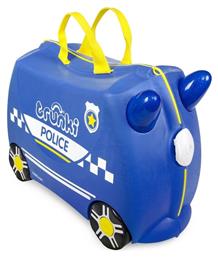 Trunki Percy Police Car Βαλίτσα Καμπίνας με ύψος 31cm σε Μπλε χρώμα