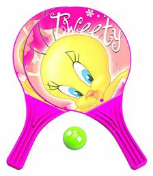 Tweety Παιδικές Ρακέτες Παραλίας Παιδικές Ρακέτες 35x17cm με Μπαλάκι