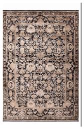 Tzikas Carpets Karma 00153-970 Χειροποίητο Χαλί Ορθογώνιο με Κρόσια Μαύρο-χρυσό