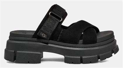 Ugg Australia Ashton Γυναικεία Σανδάλια σε Μαύρο Χρώμα