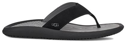 Ugg Australia Brookside II Δερμάτινα Ανδρικά Σανδάλια σε Μαύρο Χρώμα