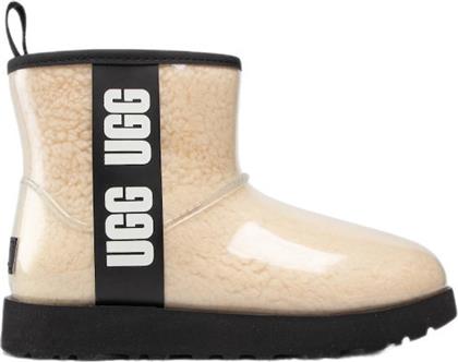 Ugg Australia Classic Clear Mini Γυναικεία Μποτάκια με Γούνα Natural