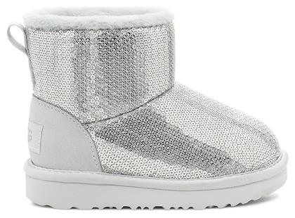 Ugg Australia Classic Mini Δερμάτινες Παιδικές Μπότες Ασημί από το Favela