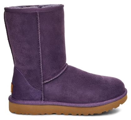 Ugg Australia Classic Short II Suede Γυναικείες Μπότες με Γούνα Nightshade από το Cosmossport