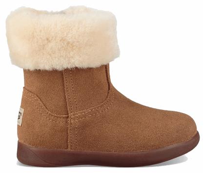 Ugg Australia Δερμάτινα Παιδικά Μποτάκια με Φερμουάρ Ταμπά