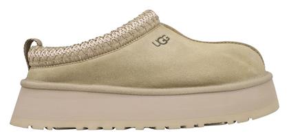 Ugg Australia Δερμάτινες Χειμερινές Γυναικείες Παντόφλες σε Γκρι Χρώμα