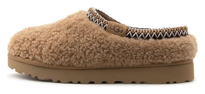 Ugg Australia Δερμάτινες Χειμερινές Γυναικείες Παντόφλες σε Καφέ χρώμα