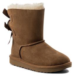 Ugg Australia Δερμάτινο Παιδικό Μποτάκι για Κορίτσι Καφέ Bailey Bow II