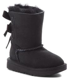 Ugg Australia Δερμάτινο Παιδικό Μποτάκι για Κορίτσι Μαύρο